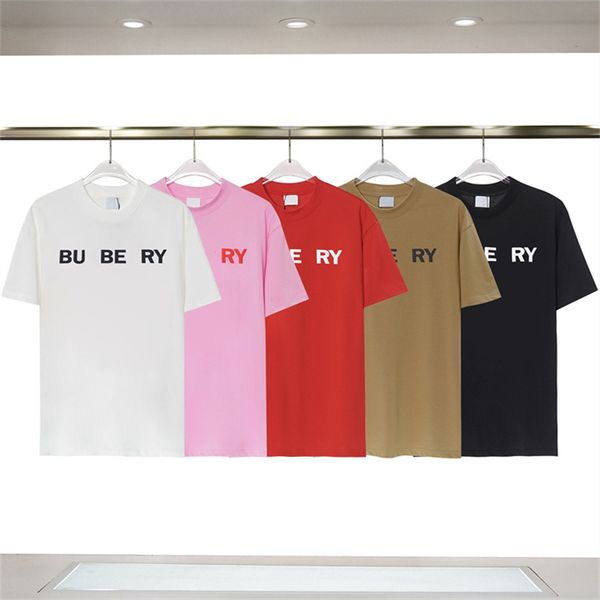 

2023 high-quality t-shirt cotton short sleeve fashion men's and women's short t-shirt couple models women's cotton print shor, White;black