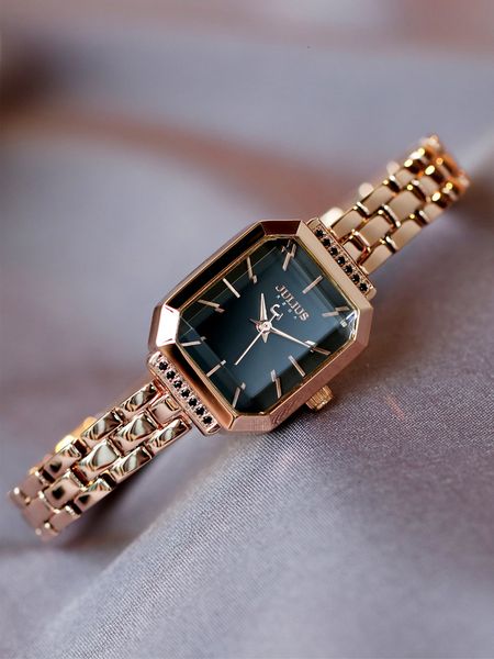 

women s watches julius watch ja 1064 steel band bracelet women ladies casual clock 230519, Slivery;golden
