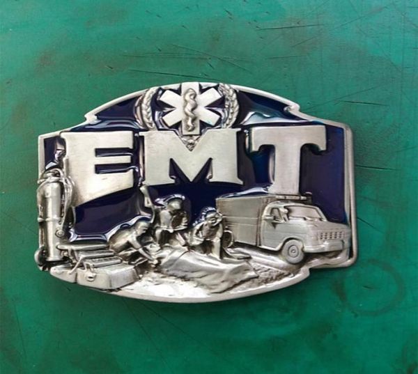 

1 pcs emergency medical technician emt buckle hebillas cinturon men039s western cowboy belt buckle fit 4cm wide belts9338277, Slivery;black