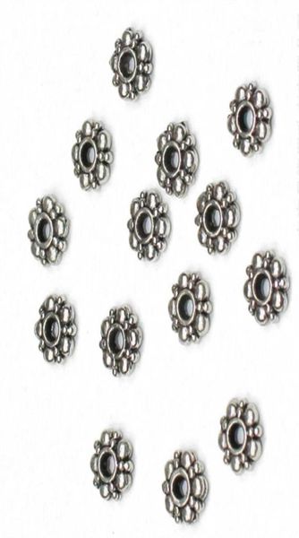 

500pcs antique silver alloy snowflake beads charm spacers 6mm 8mm diy jewelry3012886, Black