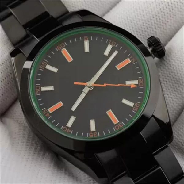 

luxury new watch automatic movement stainless steel comfort strap original clasp super luminous men's watch, Slivery;brown