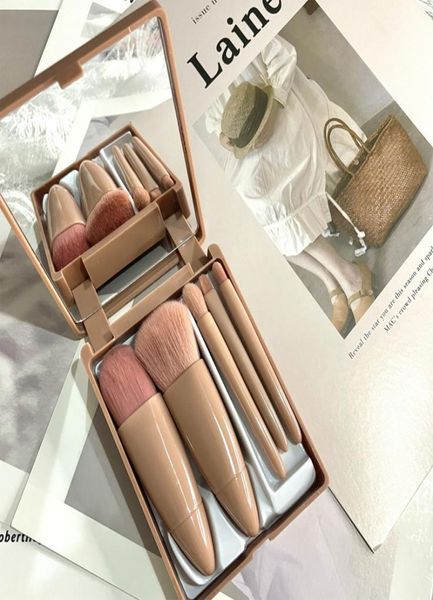 

makeup tools mini brush full set of loose paint eye shadow fiber st hair makeup portable 5 sets tools 2210112824393