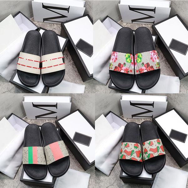 

classical men slides women sandals shoes slippers pearl snake print slide 2023 fashion summer wide flat lady sandal slipper dust bag 35-48, Black