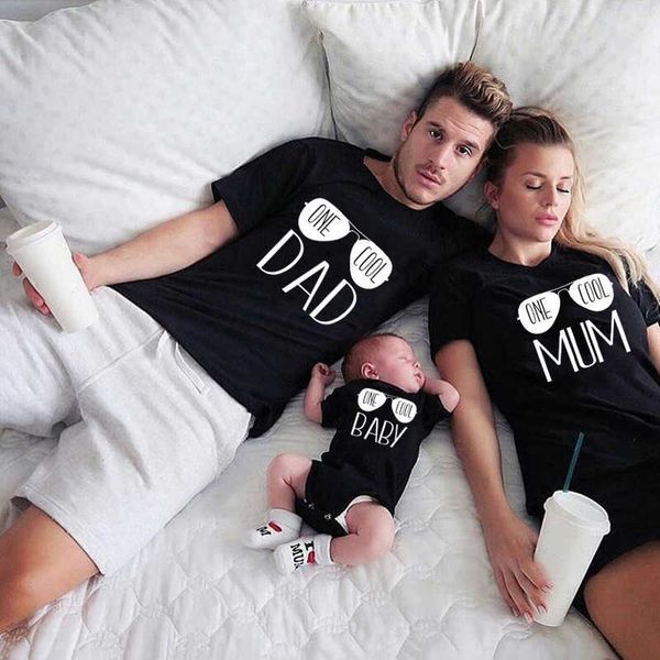 

family matching outfits a cool mom dad baby family matching t-shirt cotton dad daughter and son t-shirt matching baby tights family appearan, Blue