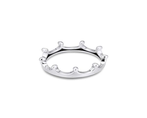 

polished crown ring genuine 925 sterling silver for jewelry making woman diy fashion female rings party wedding6998768