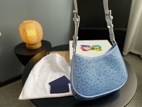 

22 new sweet macaron rhinestone armpit bag fashion one shoulder french stick bag middle ancient diamond studded handbag female 230519