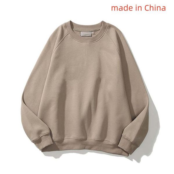 

loose hoodies 90s hoodies for boys girls hoodies brand popular spring and autumn fasion casual pure cotton solid color crewneck wool circle, Black