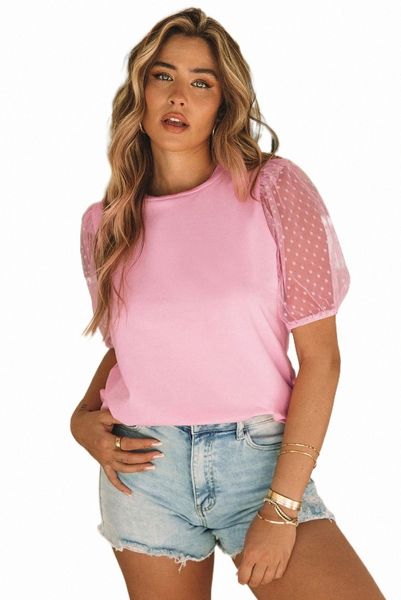 

pink tulle puff sleeve 2023 new 2023 new p0hv#, White