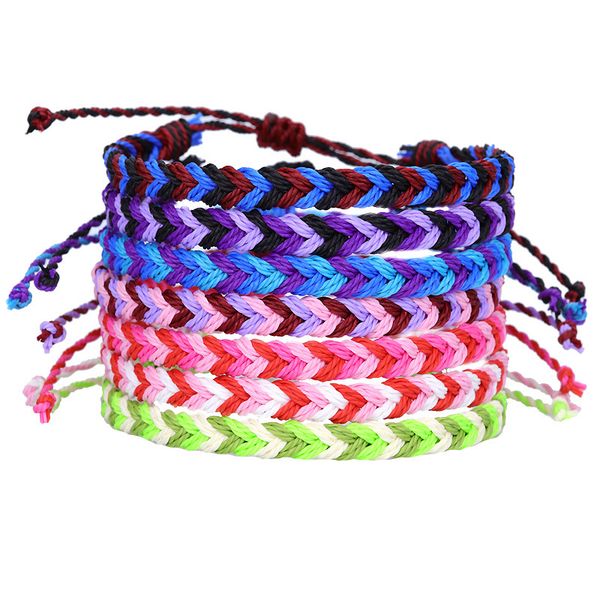 

wax thread woven bracelet bohemian women's beach bracelet waterproof fashion jewelry accessories, Golden;silver