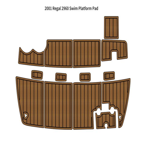 

2001 regal 2960 swim platform step pad boat eva foam faux teak deck floor mat