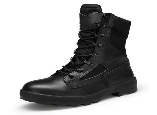 

winter military boots men men039s desert tactical combat boots army work shoes leather snow boots men4592582, Black