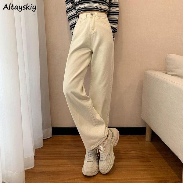 

jeans women vintage jeans wide leg loose harajuku casual straight white denim trousers korean ulzzang streetwear high waist pantalones, Blue