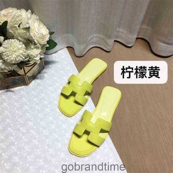 

h women shoes oran slippers designer slipper sandal 2023 designer organ bear summer wear leater flat beac em03