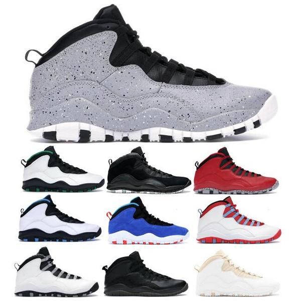 

men jumpman 10 basketball shoes 10s powder blue seattle chicago flag steel tinker light smoke grey 2023 fashion trainers sneakers