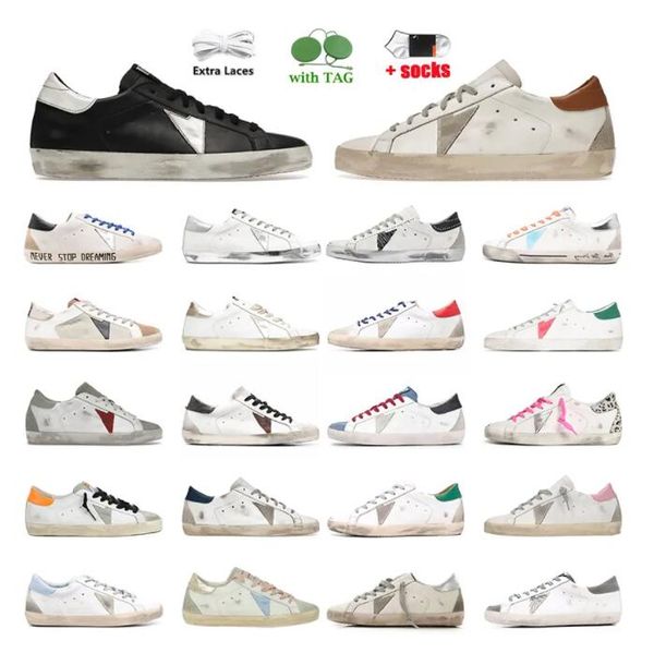 

women sneakers super ball star shoes luxury sequin classic white do old dirty designer casual shoes man qen shoes with box size 35-45, Black