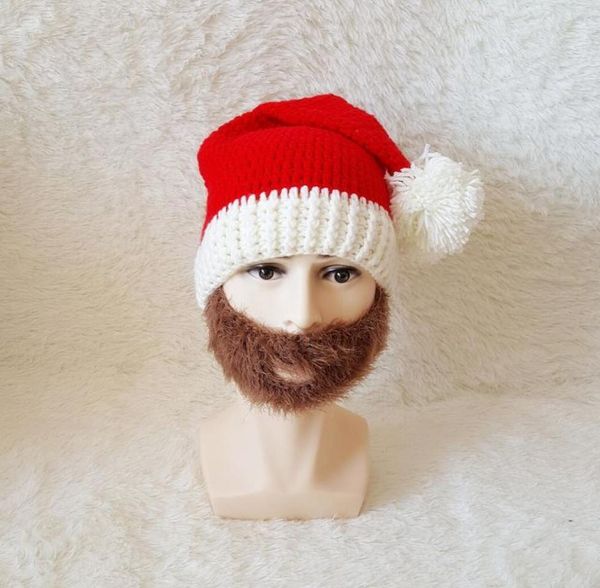 

women winter funny cute christmas beard hat caps hats party festival casual red hat caps6330896, Blue;gray