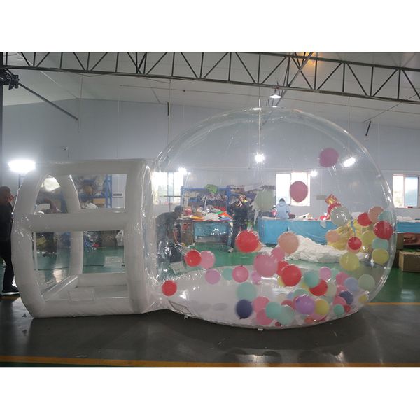 

outdoor activities 2023 16.5ft long dome tent pvc outside globe camping clear inflatable bubble house for wedding party