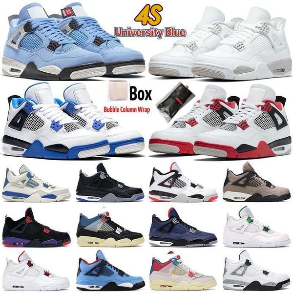 

with box racer blue boots 4s basketball shoes for mens womens cool grey 4 5 11 cactus jack black cat sail red thunder fire red men