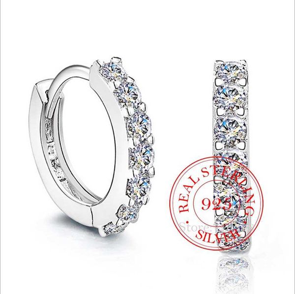 

charm % 925 sterling silver hypoallergenic earrings zircon stud earring for women 2020 fashion jewelry brincos joyas de plata 925 aa230519, Golden