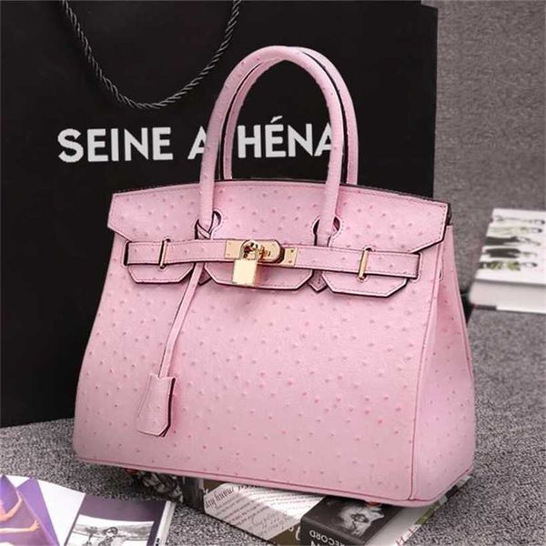 

birkins women 9a bags handmade bag womens leather platinum ostrich pattern gold bag cow hand one shoulder fashion 18lil