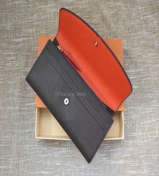 

women long wallets fashion totes clutch bags lady card holder purse with gift box 10color5576175, Red;black