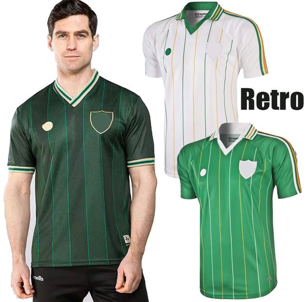 

retro irelands gaa rugby jerseys irelands rugby jersey kit football shirt men's t-shirts size s-5xl, Black;gray