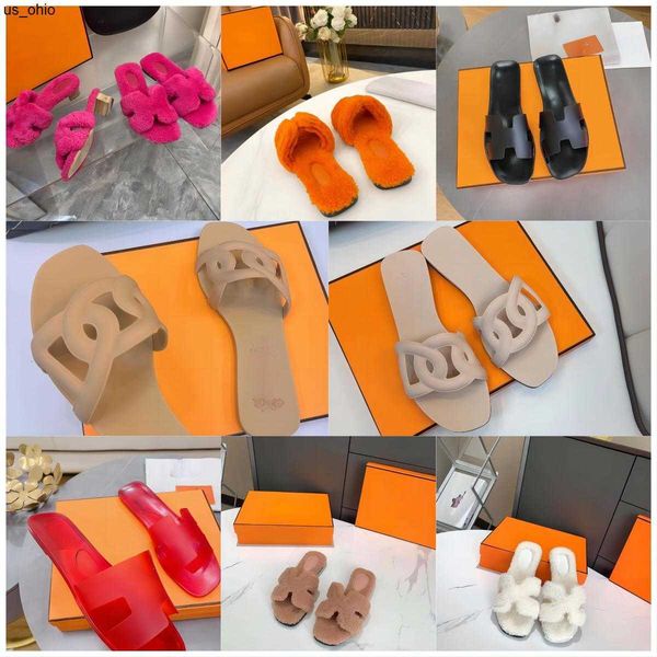 

slippers fashion women slipper designer slippers genuine leather ladies 2023 summer beach striped causal flip flops flat slide sandals cotto, Black