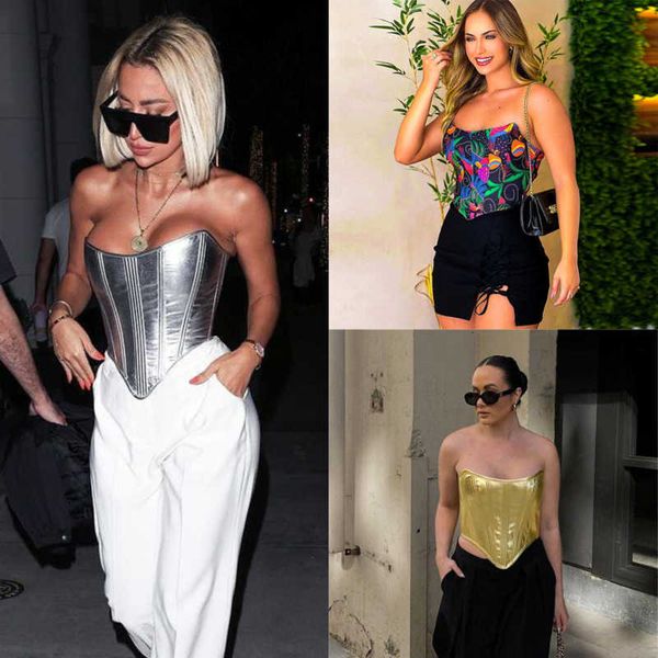 

womens clothing slim vest 2023 new summer fashion metallic tunic tee undercoat chest wrap style slash neck shirt, White
