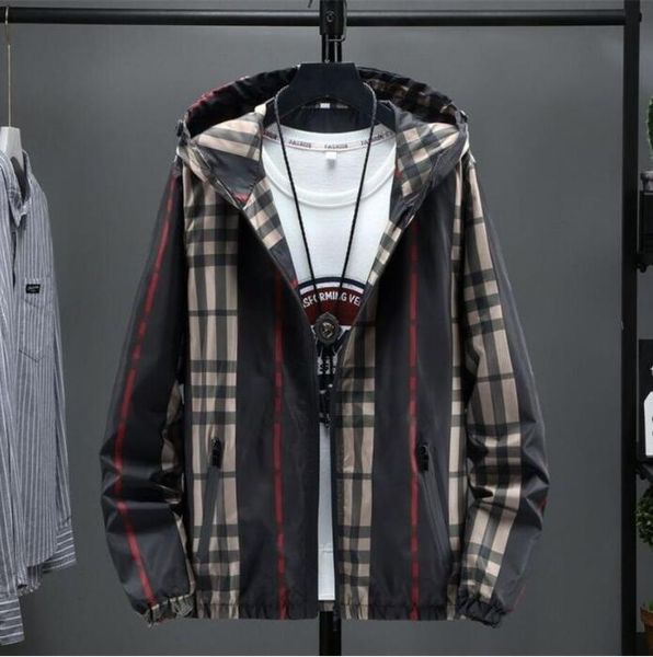 

mens jacket long sleeve zipper black full-body printed slim windbreaker men thin coat outdoors, Black;brown