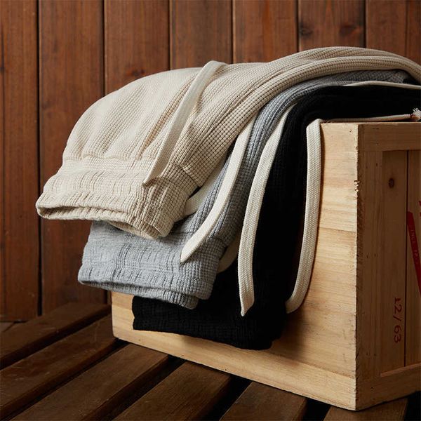 

320g summer american leisure simple military green leisure waffle shorts fashion for men and women, White;black