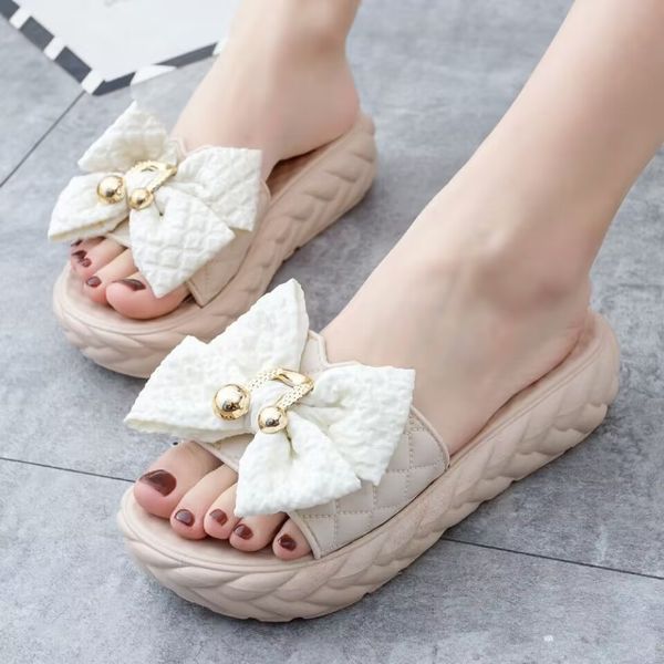 

summer women's slippers beautiful fashion cute platform sandals outdoor comfortable non-slip wear-resistant beach play, Black