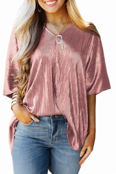 

pink copper textured oversize foil t-shirt 2023 new v3it#, White