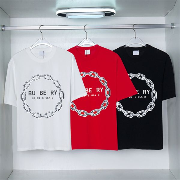 

2023 high-quality t-shirt cotton short sleeve fashion men's and women's short t-shirt couple models women's cotton print shor, White;black
