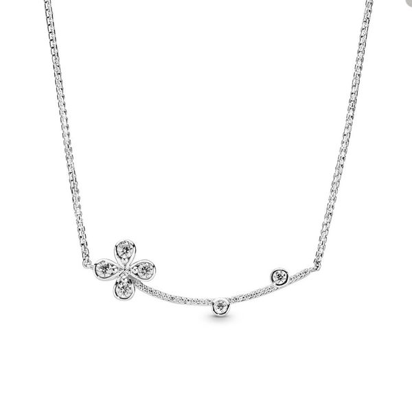 

crystal diamond clover pendant necklace for pandora 925 sterling silver chain necklaces designer jewelry for women sisters gift luxury neckl