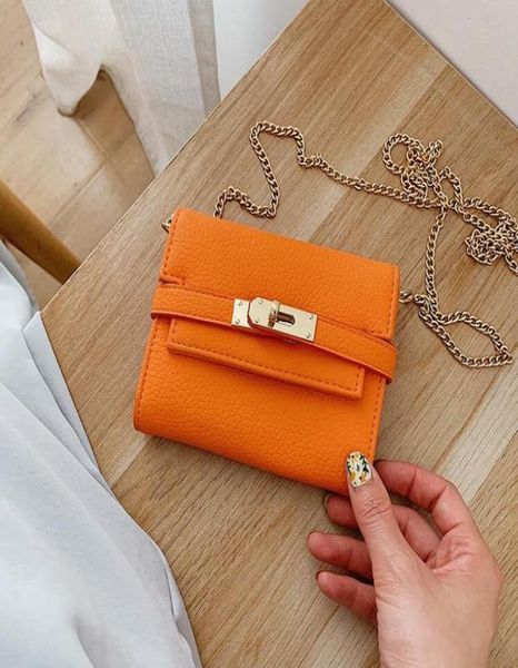 

whole women handbag street trend leather chain bag fashion multifunctional leatheres short wallets multi card leathers fashio4349443, Red;black