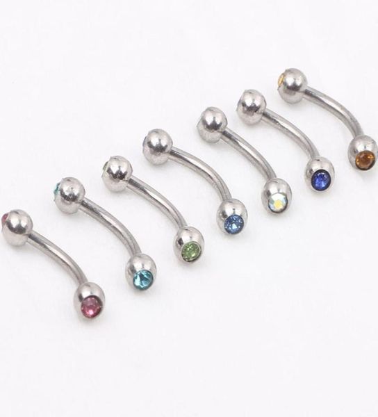 

eyebrow body jewelry mix 10 color 50pcs eyebrow ring banana ring eyebrow piercing jewelry8230897, Silver