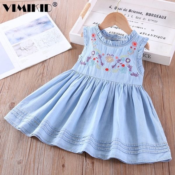 

girl's dresses girl denim dress fashion kids' embroidered sleeveless vest dress for little girls dresses boutique outfits 2-7 year, Red;yellow