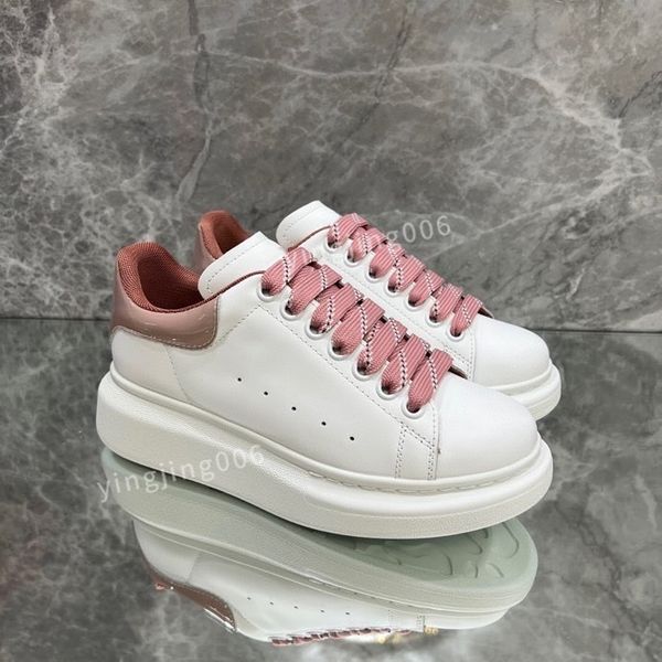 

new fashion designer platform mens casual shoes leather lace-up sneaker lady flat running trainers letters gym sneaker, Black