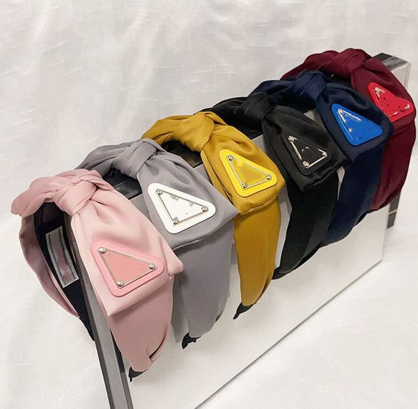 

designererss headbands bowknot velvet letter hair hoops for women silk cross headband turban hair accessories gifts yoga headwraps, Black;brown