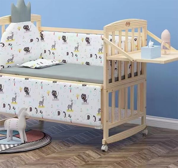 

bedding set crown shape baby 5pcs set kid girl crib newborn pillowcase crib zebras pattern dolphin print wood bumper bed set bed sheet ba30