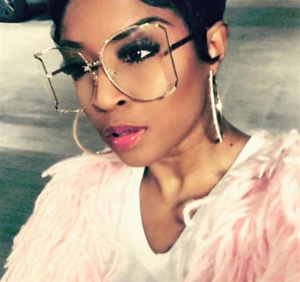 

women transparent lens big suqare glasses frames for women gold frame uv400 fashion eyewear computer glasses 454766792759, Silver