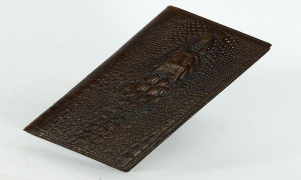 

wallets 2021 men alligator 100 genuine leather long real desinger wallet cowhide purse card holder9525204, Red;black