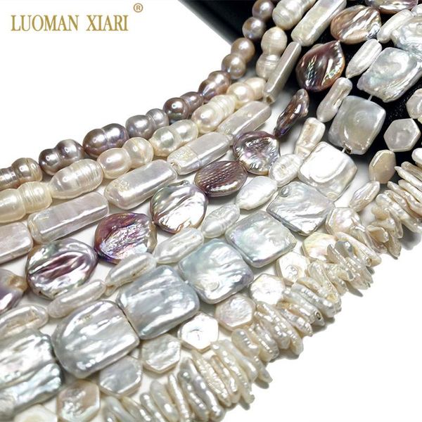 

crystal aaa natural freshwater button square hexagon shape baroque pearl beads for jewelry making diy bracelet necklace earrings