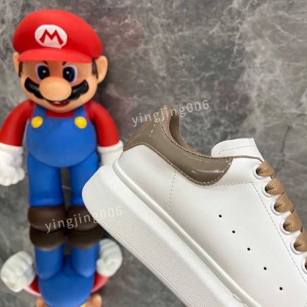 

new fashion designer platform men casual shoes leather lace-up sneaker lady flat running trainers letters gym sneaker, Black