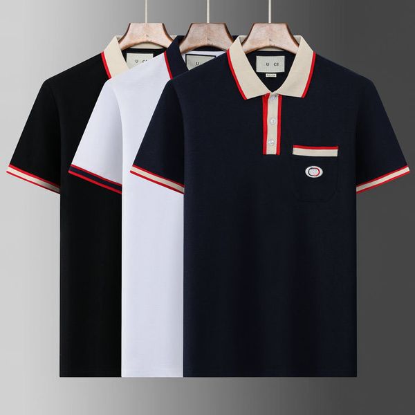 

summer fashion mens polo shirt rabbit print short sleeve brand couple cotton casual tshirt3 colors size m3xl, White;black