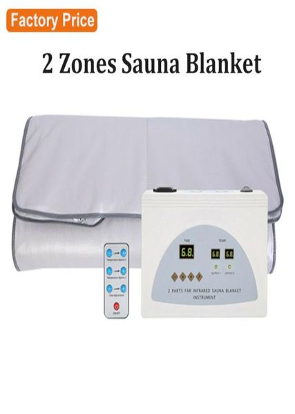 

slimming sauna blanket for home and indoor personal use portable 2 zones heated mat body shaper warm wrap sweat suit helps to rela9980158