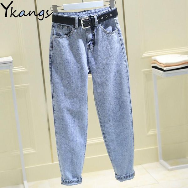 

jeans blue casual autumn harem women jeans loose high waist streetwear boyfriend denim long trousers korean style slouchy mom jeans