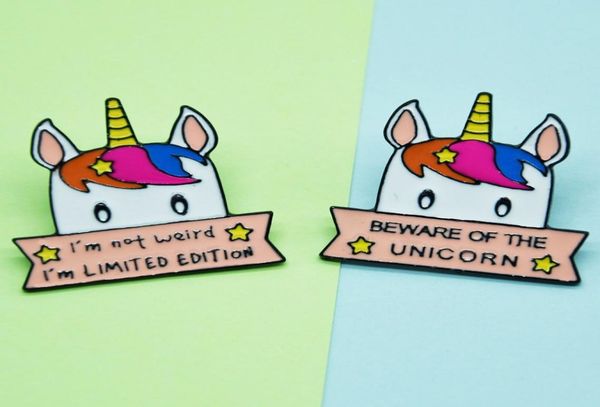 

fahsion cartoon colorful unicorn pegasus enamel brooch badge sweet cute horse head brooches pin women corsage jewelry4211648, Blue