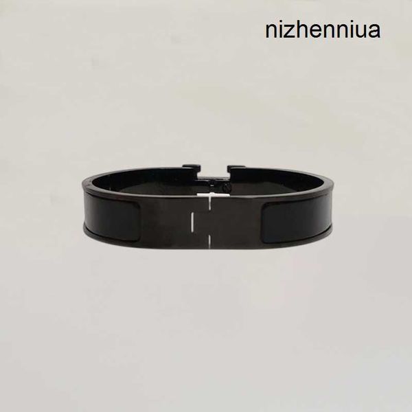

designer h bangle men women black letter bracelets luxury design jewelry colorfast hypoallergenic e6gc