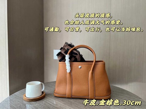 

2023 authentic handbag designer garden party tote bag new women's leather